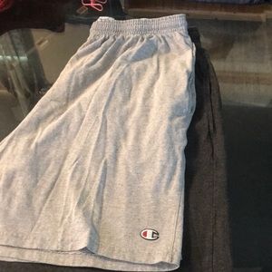 2 pair shorts gray shorts size large champion dark gray size XL  unknown brand